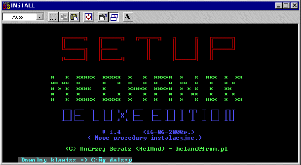 Startbildschirm Setup-Programm
